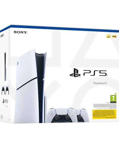 PlayStation 5 (Slim) + втори контролер DualSense - 1
