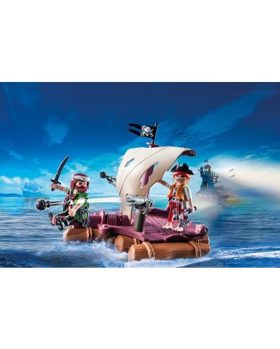 Комплект фигурки Playmobil - Пирати със сал - 2