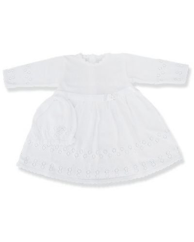 Плетен комплект за момиче EKO - Бял, 62 cm - 1