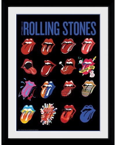 Плакат с рамка GB eye Music: The Rolling Stones - Tongues - 1