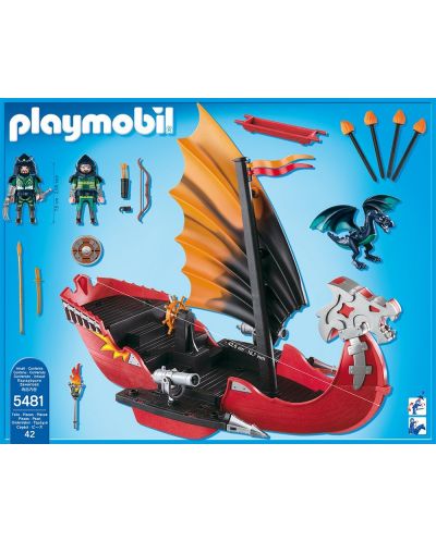Комплект фигурки Playmobil - Боен кораб дракон - 3