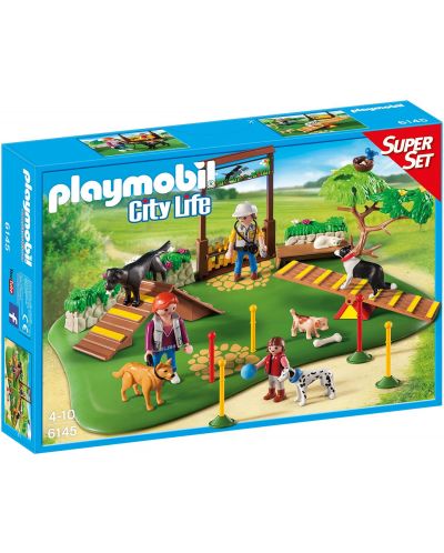 Комплект фигурки Playmobil City Life - Парк за обучение на кучета - 1