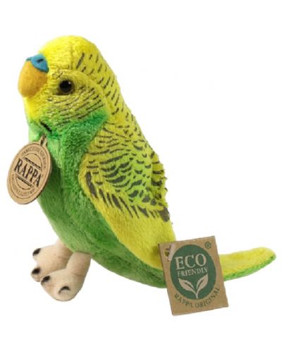 Плюшена играчка Rappa Еко приятели - Вълнист папагал, зелен, 12 сm - 1