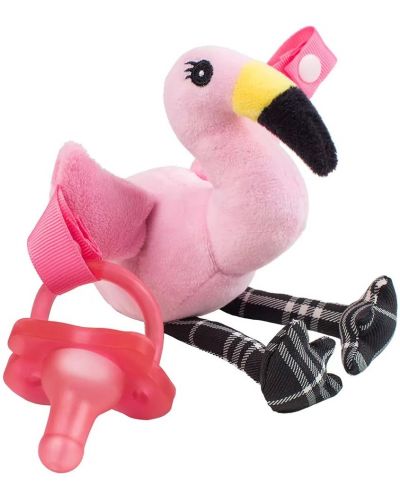Залъгалка с плюшена играчка Dr. Brown's - Фламинго - 1
