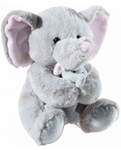 Плюшена играчка Heunec - Любимо семейство, слонче с бебе, 25 cm - 1