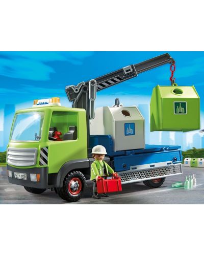 Конструктор Playmobil City Action - – Камион за разделно събиране на отпадъци - За стъкло - 3