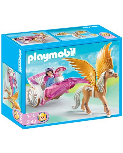 Комплект фигурки Playmobil - Принцеса с каляска и пегас - 1