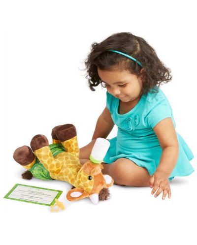 Плюшена играчка Melissa & Doug - Бебе жираф, с принадлежности - 8