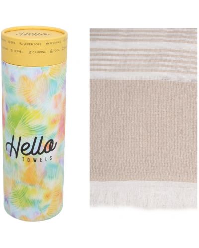 Памучна кърпа в кутия Hello Towels - New, 100 х 180 cm, бежова - 1