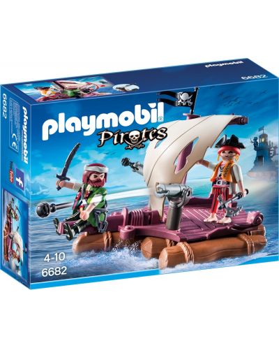 Комплект фигурки Playmobil - Пирати със сал - 1