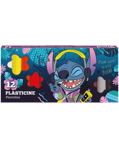 Пластилин Colorino - Stitch, 12 цвята - 1