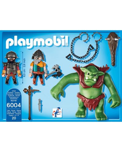 Комплект фигурки Playmobil Knights - Гигантски трол с джуджета - бойци - 4