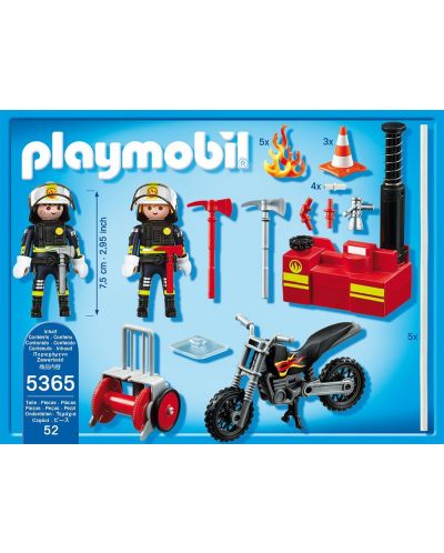 Комплект фигурки Playmobil - Пожарникари с водна помпа - 2