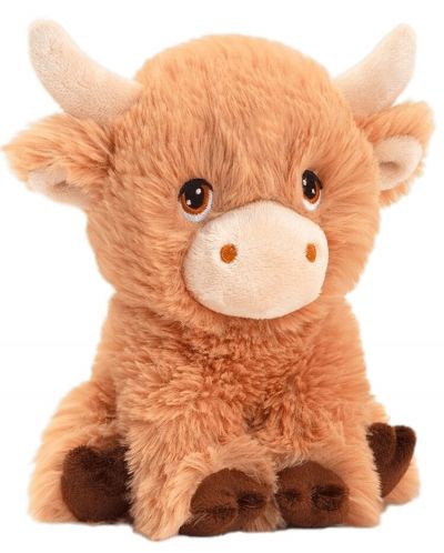  Плюшена играчка Keel Toys Keeleco - Рунтава крава, кафява, 18 cm - 1