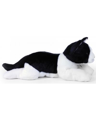 Плюшена играчка Rappa Еко приятели - Котка в черно и бяло, лежаща, 36 cm - 3