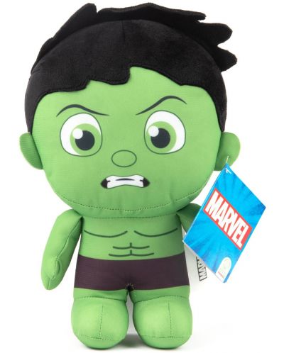 Плюшена фигура Sambro Marvel: Avengers - Hulk (with sound), 28 cm - 1