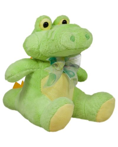 Плюшена играчка Амек Тойс -  Крокодилче с панделка, зелено, 15 сm - 1