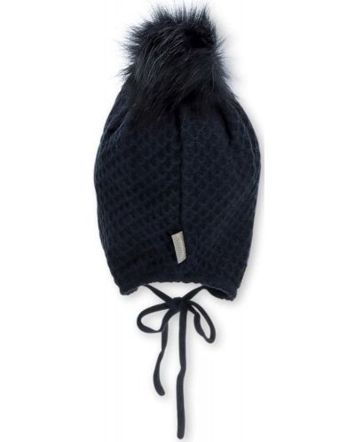 Плетена зимна шапка Sterntaler - 49 cm, 12-18 м, тъмносиня - 4