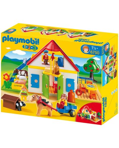 Конструктор Playmobil 1.2.3 - Голяма ферма - 1