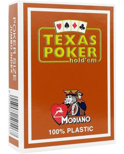 Пластични покер карти Texas Poker - охра - 1