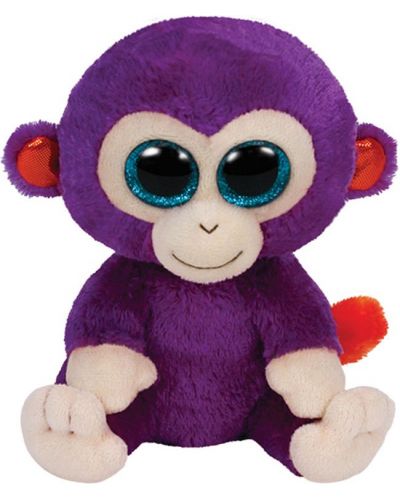 Плюшена играчка TY Toys Beanie Boos - Маймунка Grapes, лилава, 15 cm - 1