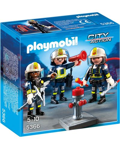 Комплект фигурки Playmobil - Противопожарен екип - 1