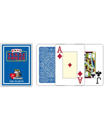 Пластични покер карти Texas Poker - син гръб - 2
