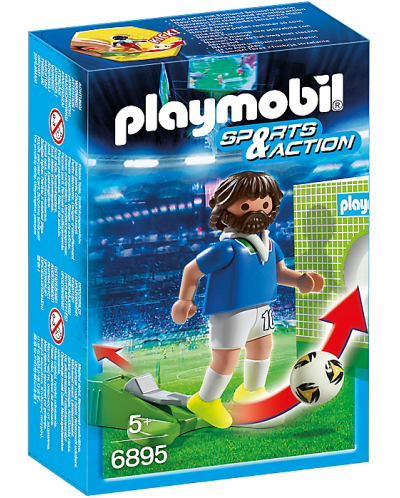 Фигурка Playmobil Sports Action - Футболист от националния отбор на Италия - 1