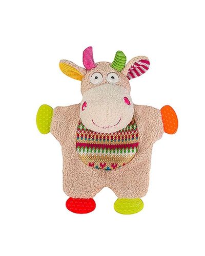 Плюшена играчка за гушкане Babyono - Funny Cow, кравичка