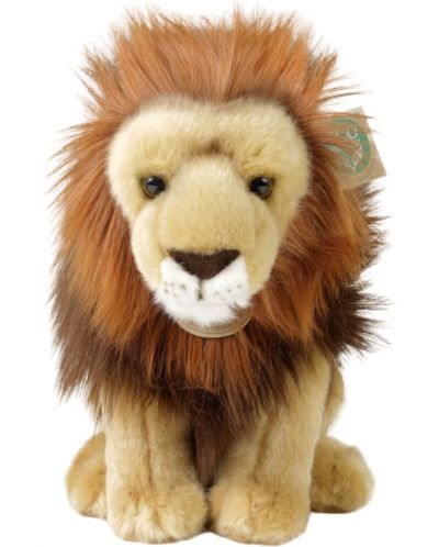 Плюшена играчка Rappa Еко приятели - Лъв, седящ, 25 cm - 2