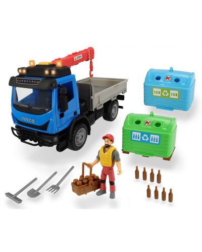 Детска играчка Dickie Toys Playlife - Камион с кран и контейнери - 1