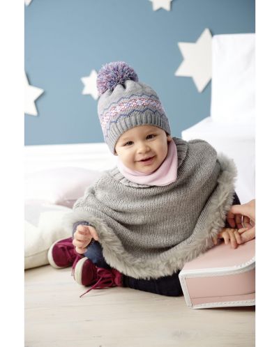 Плетена зимна шапка Sterntaler - 51 cm, 18-24 месеца, сива - 2