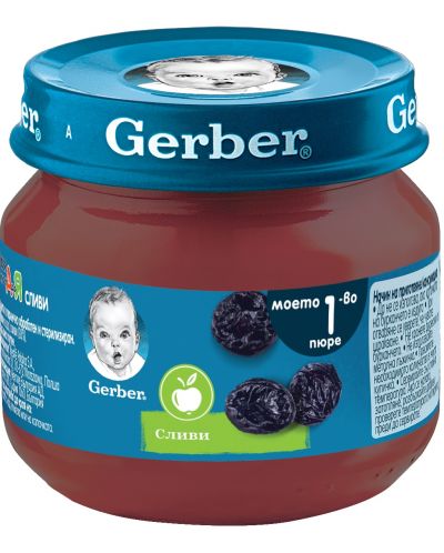 Плодово пюре Nestlé Gerber - Слива, 80 g - 1