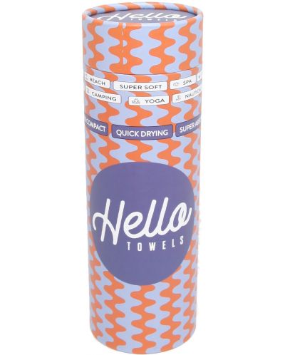 Памучна кърпа в кутия Hello Towels - Neon, 100 х 180 cm, синьо-сива - 4
