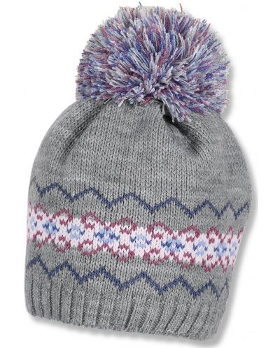 Плетена зимна шапка Sterntaler - 51 cm, 18-24 месеца, сива - 1