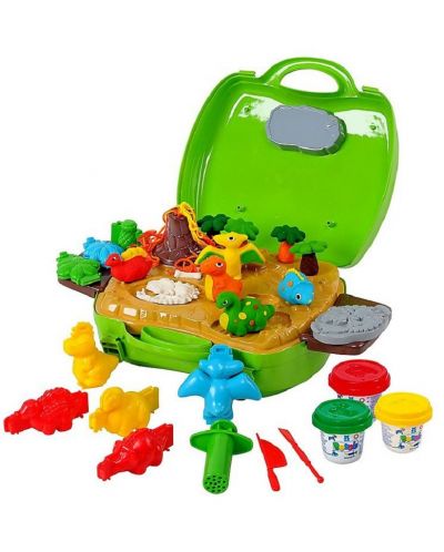 Куфар с пластилин PlayGo Dough & Carry – Динозаври - 2