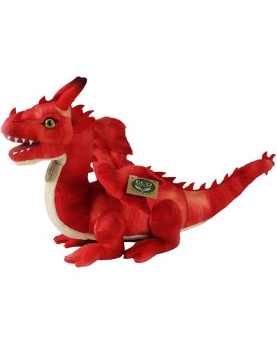 Плюшена играчка Rappa Еко приятели - Червен дракон, 40 cm - 2
