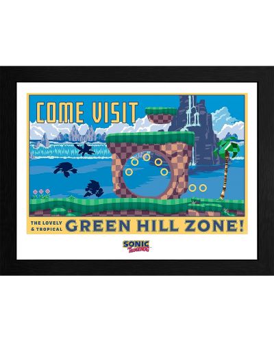 Плакат с рамка GB eye Games: Sonic the Hedgehog - Green Hill Zone - 1