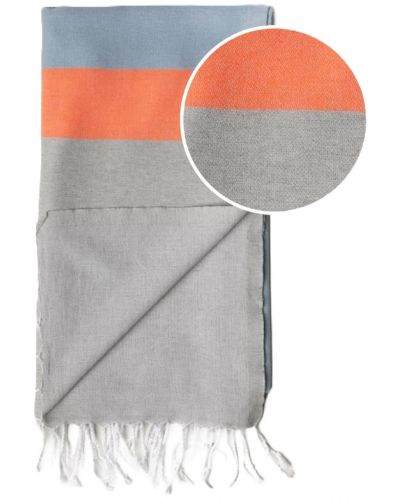 Памучна кърпа в кутия Hello Towels - Neon, 100 х 180 cm, синьо-сива - 2