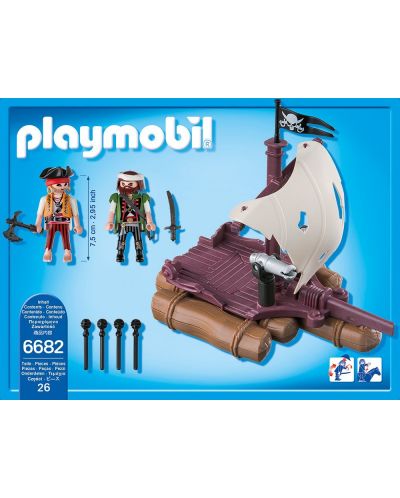 Комплект фигурки Playmobil - Пирати със сал - 3