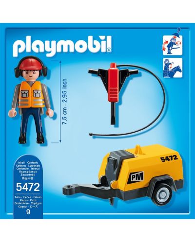 Фигурка Playmobil - Строителен работник - 3