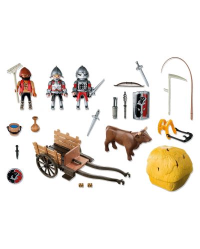 Комплект фигурки Playmobil Knights - Рицари - ястреби с каруца - 2
