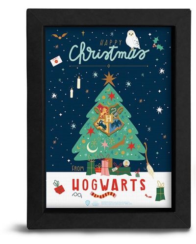 Плакат с рамка The Good Gift Movies: Harry Potter - Happy Christmas from Hogwarts - 1