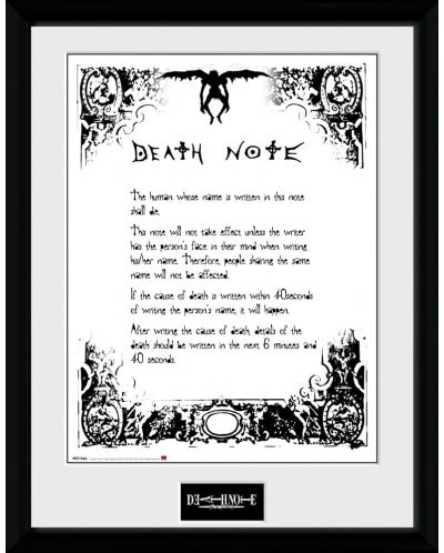 Плакат с рамка GB eye Animation: Death Note - Rules - 1