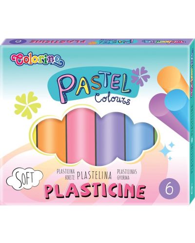 Пластелин Colorino Pastel - 6 цвята - 1