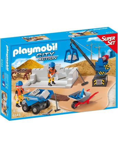 Комплект фигурки Playmobil City Action - Строителна площадка - 1