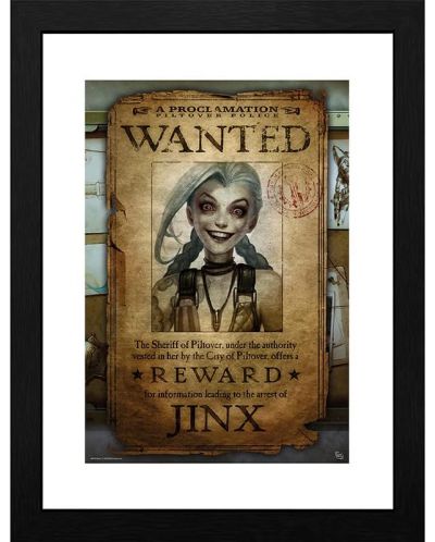 Плакат с рамка GB eye Games: League of Legends - Jinx Wanted Poster - 1