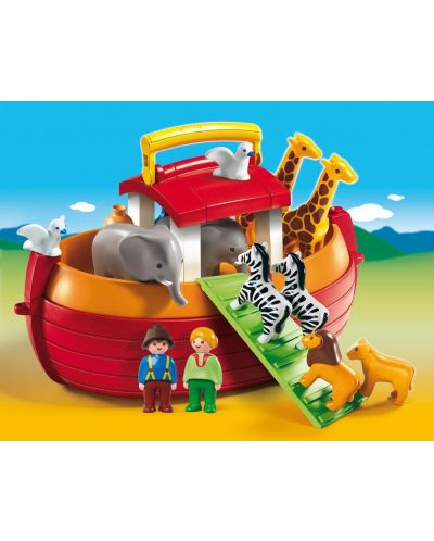 Комплект фигурки Playmobil 1.2.3 - Мобилен Ноев ковчег - 3