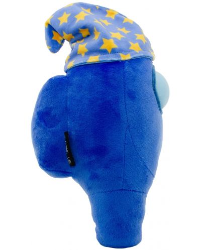 Плюшена фигура YuMe Games: Among Us - Blue Crewmate with Wizard Hat, 30 cm - 4