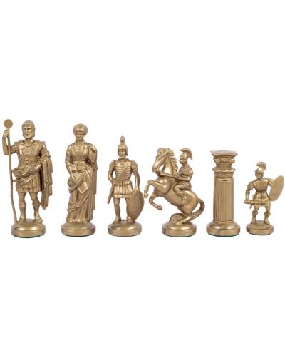 Пластмасови фигури за шах Sunrise - Roman, golden/black - 3